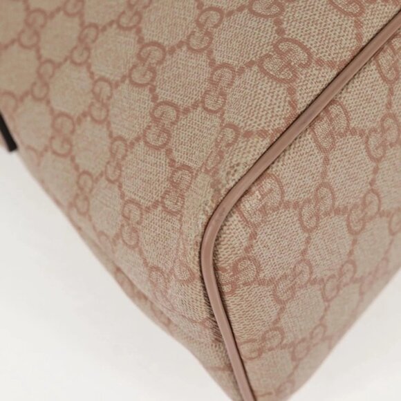 GUCCI GG Supreme Hand Bag PVC 2way Pink Gold 353440 Auth ki5957 - Picture 3 of 16